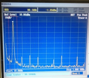 FY3200S 100kHz 1V sine harmonics